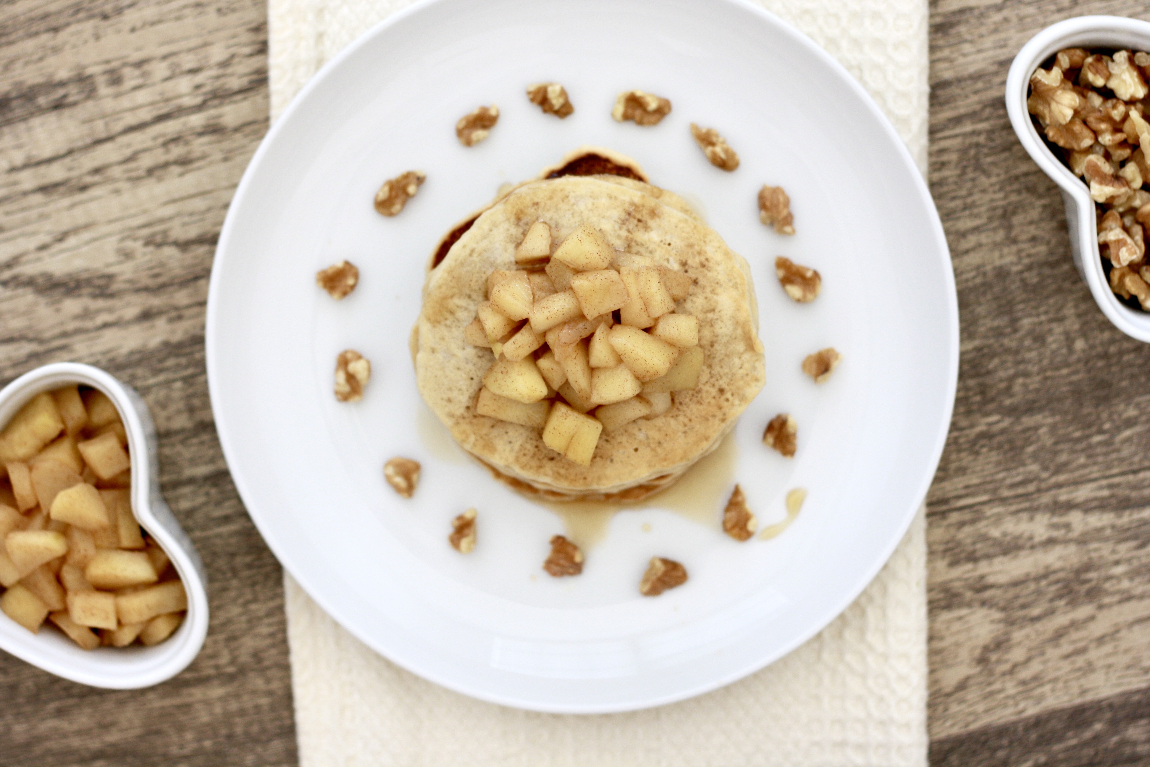 Gluten-Free Vegan Caramelized Apple Pancakes
